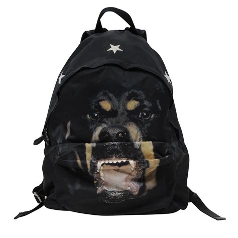 GIVENCHY Nylon Rottweiler Print Backpack Black